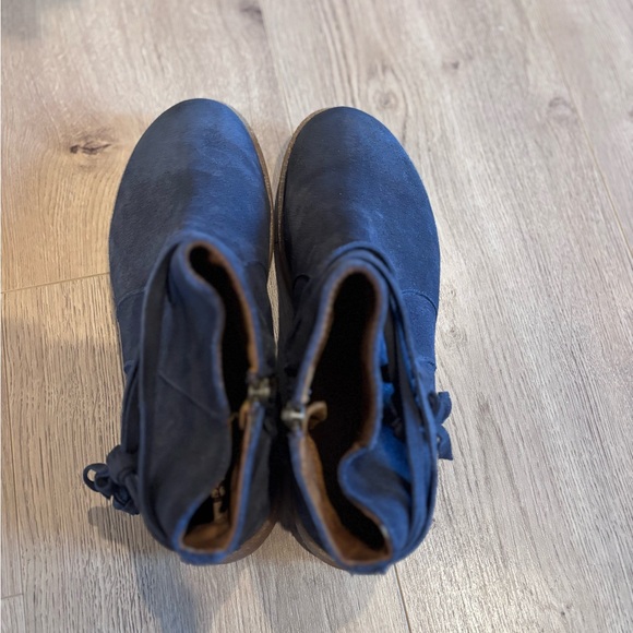 Børn Tarkiln ankle booties in navy blue suede leather 10 - Picture 5 of 10